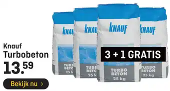 Hubo Knauf Turbobeton aanbieding