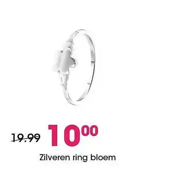 Lucardi Zilveren Ring Bloem aanbieding