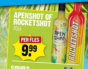 Dirck 3 Apenshot of rocketshot 70 cl per fles aanbieding
