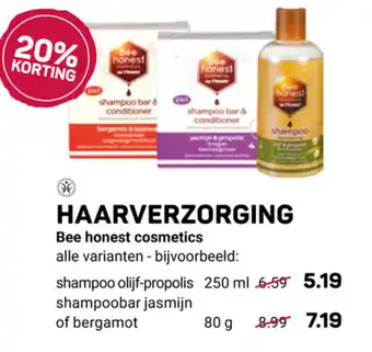 Ekoplaza Bee honest cosmetics Haarverzorging aanbieding
