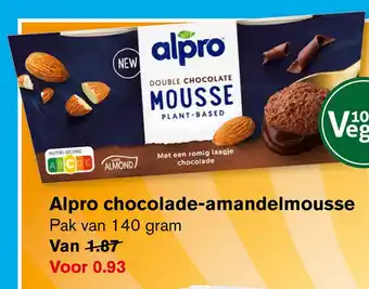 Hoogvliet Alpro chocolade-amandelmousse aanbieding