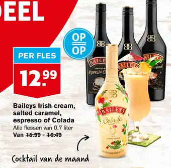 Hoogvliet Baileys Irish cream, salted caramel, espresso of Colada aanbieding