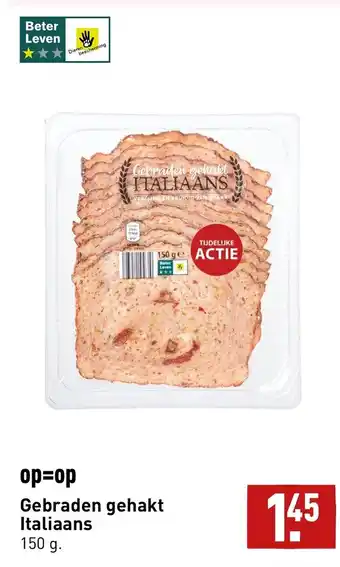 ALDI Gebraden gehakt Italiaans 150 g aanbieding