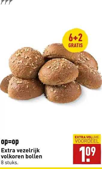 ALDI Extra vezelrijk volkoren bollen 8 stuks aanbieding