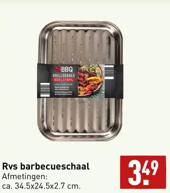 ALDI Rvs barbecueschaal 34.5x24.5x2.7 cm aanbieding