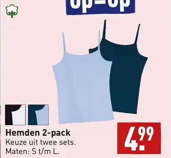 ALDI Hemden 2-pack aanbieding