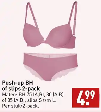 ALDI Push-up BH of slips 2-pack per stuk aanbieding