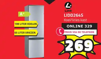 BoXXer Limit LIDD264S Koel/Vries kast aanbieding