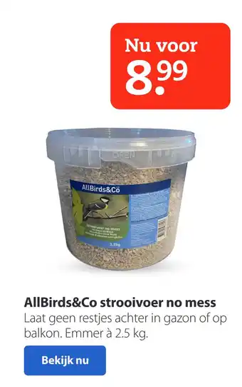 Pets Place AllBirds&Co strooivoer no mess aanbieding