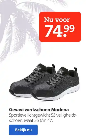 Pets Place Gevavi werkschoen Modena aanbieding