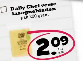 Boon`s Markt Daily Chef verse lasagnabladen 250 gram aanbieding