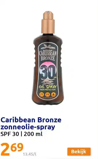 Action Caribbean Bronze zonneolie-spray aanbieding