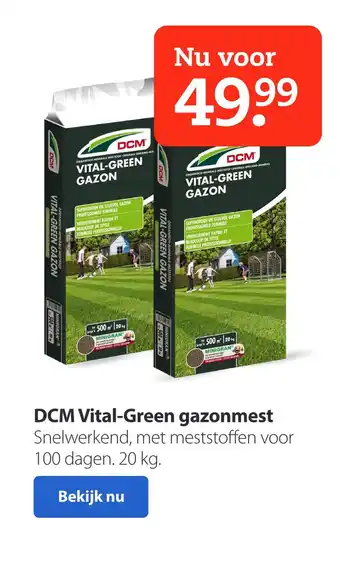 Boerenbond DCM Vital-Green gazonmest aanbieding