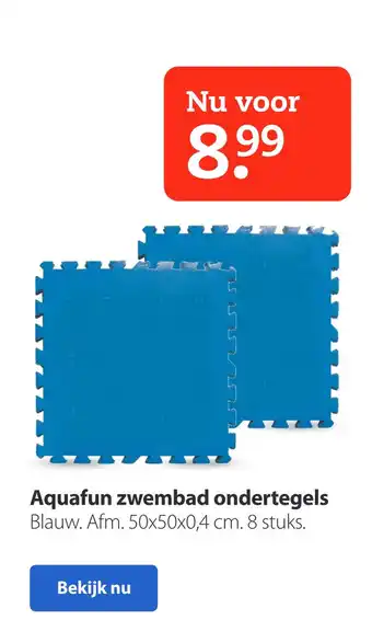 Boerenbond Aquafun zwembad ondertegels aanbieding