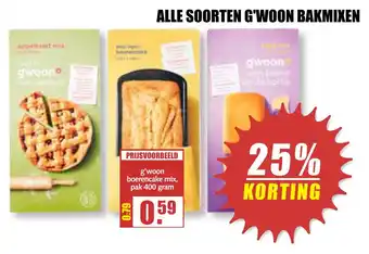 MCD Supermarkt Alle soorten g'woon bakmixen 400 gram aanbieding