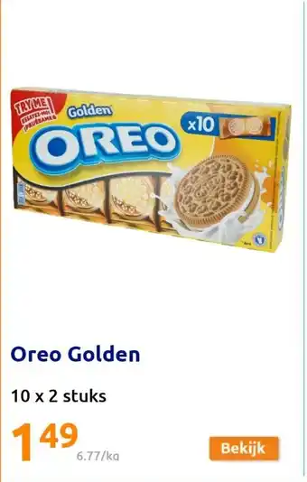 Action Oreo Golden 10x2 stuks aanbieding