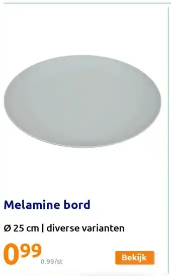 Action Melamine bord 25 cm aanbieding