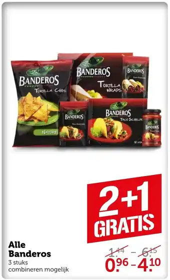 Coop Alle Banderos 3 stuks aanbieding