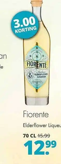 Mitra Fiorente Elderflower Liquer aanbieding