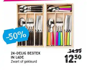 Xenos 24-Delig Bestek In Lade Zwart Of Gekleurd aanbieding