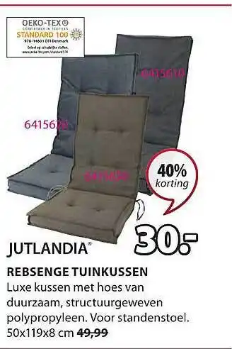 Jysk Jutlandia Rebsenge Tuinkussen 40% Korting aanbieding