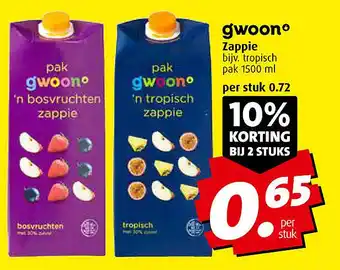 Boni gwoon Zappie 1500 ml aanbieding