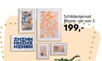 Henders & Hazel Schilderijenset Bloom, set van 5 aanbieding