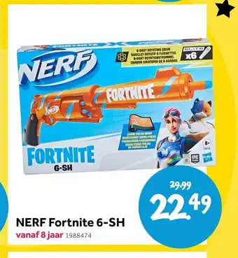 Intertoys Nerf Fortnite 6-SH 8 jaar aanbieding