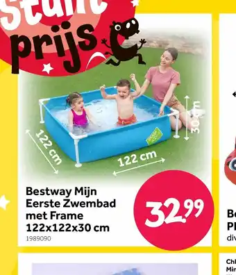 Intertoys Bestway Mijn Eerste Zwembad met Frame 122 x 122 x 30 cm aanbieding