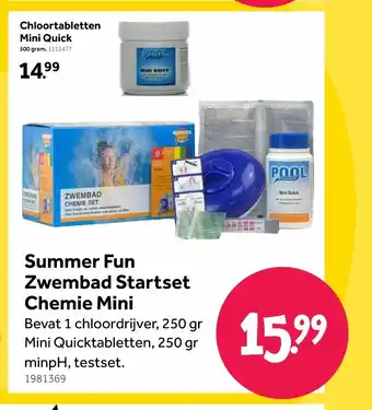 Intertoys Summer Fun Zwembad Startset Chemie Mini aanbieding