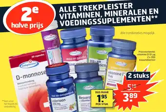 Trekpleister Alle trekpleister vitaminen, mineralen en yoedingssuplementen aanbieding