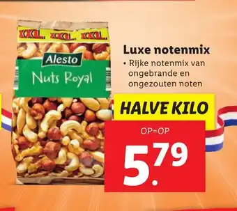 Lidl Luxe notenmix halve kilo aanbieding