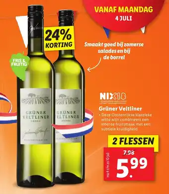 Lidl Gruner Veltliner 2 flessen aanbieding