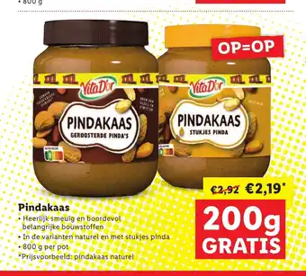 Lidl Pindakaas 200 g Gratis aanbieding