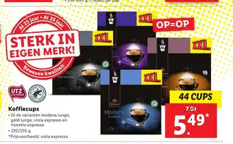 Lidl Koffiecups 220/255 g 44 cups aanbieding