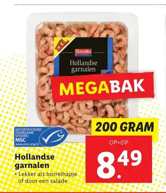 Lidl Hollandse garnalen 200 gram aanbieding