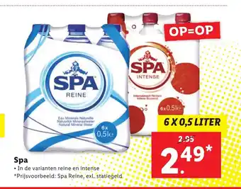 Lidl Spa 6 x 0,5 liter aanbieding