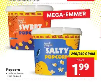 Lidl Popcorn 240/340 gram aanbieding