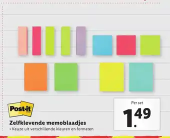 Lidl Post-it Zelfklevende memoblaadjes aanbieding