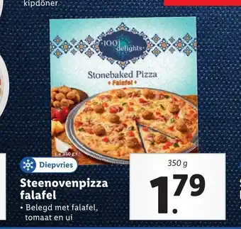 Lidl Diepvries Steenovenpizza falafel aanbieding