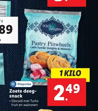 Lidl Diepvries Zoete deegsnack 1 kilo aanbieding