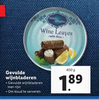 Lidl Gevulde wijnbladeren 400 g aanbieding