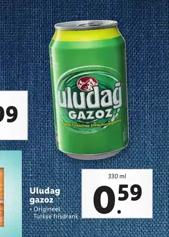 Lidl Uludag gazoz 330 ml aanbieding