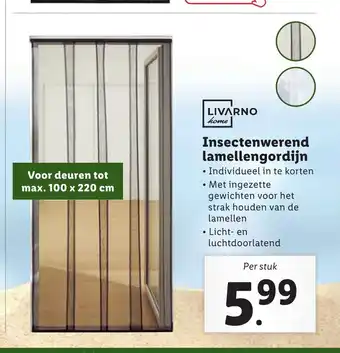 Lidl Livarno home Insectenwerend lamellengordijn 100 x 220 cm aanbieding