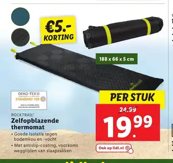 Lidl Rocktrail Zelfopblazende thermomat aanbieding