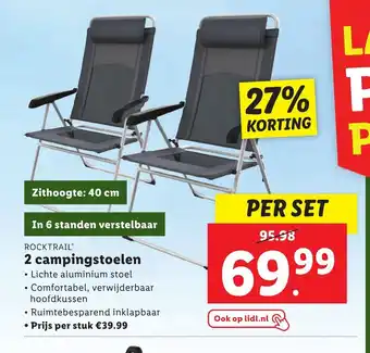 Lidl Rocktrail 2 campingstoelen aanbieding