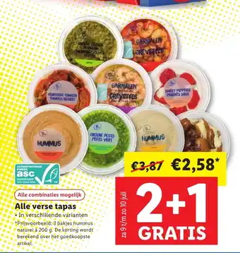 Lidl Alle verse tapas aanbieding