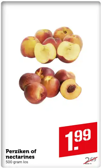 Coop Perziken of nectarines 500 gram aanbieding