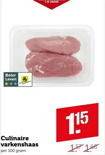 Coop Culinaire varkenshaas 100 gram aanbieding