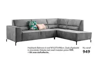 Profijt Meubel Hoekbank Balmore In Stof 87x277x198cm aanbieding